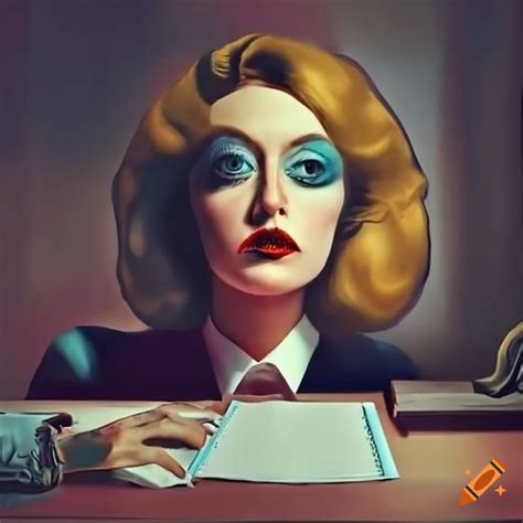 Surreal Women In A Retro Office Inspired By Salvador Dali On Craiyon