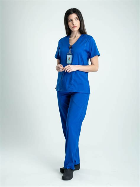 Uniforme Dama Antifluido Strech Azulino Masscrubs