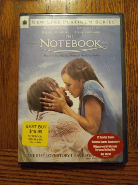 The Notebook Dvd New Sealed Ryan Gosling Rachel Mcadams James