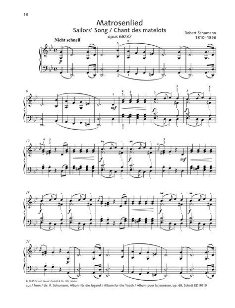 Sailor S Song By Robert Schumann Sheet Music For Piano Solo At Sheet