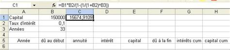 Calcul Annuit Excel