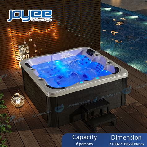 Joyee Factory Stock 5 6 Person Hydro Spa Hot Tub Air Jet Massage Bath Outdoor Whirlpool Tubs