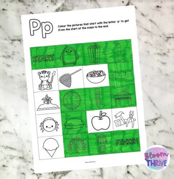 Satpin Beginning Sounds No Prep Colour Mazes Worksheets By Bloom And Thrive