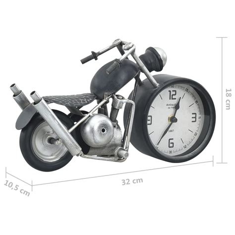 Horloge De Table Anthracite 32x10 5x18 Cm Fer Et MDF LEB Cdiscount