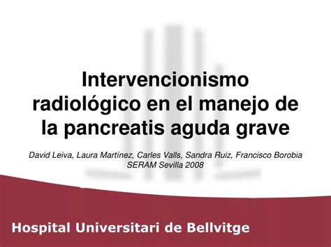 Ppt Intervencionismo Radiol Gico En El Manejo De La Pancreatis Aguda