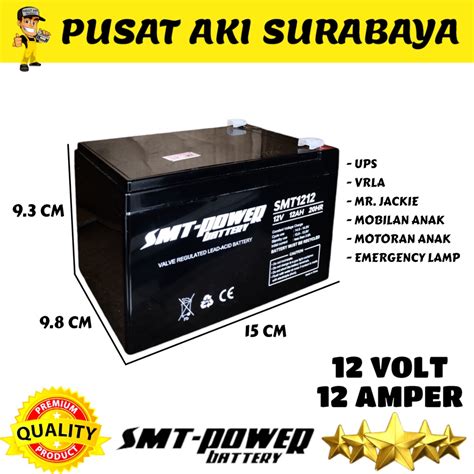 Jual Original Baterai Vrla Smt Power 12 Volt 12 Amper Battery Mobil Aki