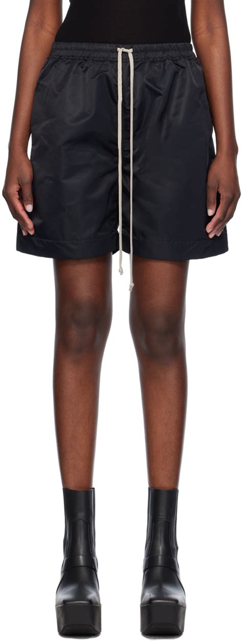 Short noir à cordon coulissant Rick Owens DRKSHDW en solde