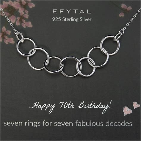 Amazon EFYTAL Happy 70th Birthday Gifts For Women Necklace