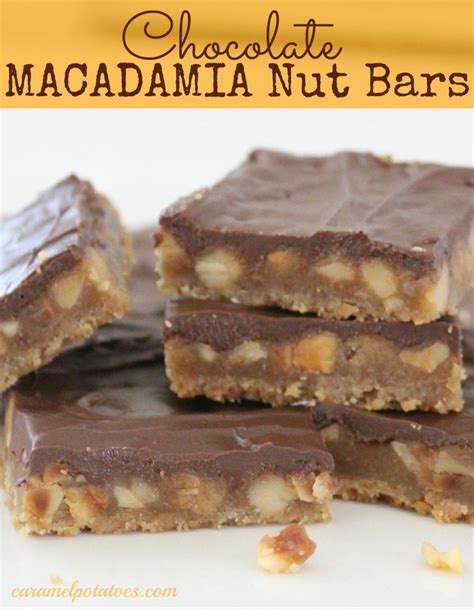 Chocolate Macadamia Nut Bars Chocolate Macadamia Macadamia Nut Dessert Macadamia Nut Cookies