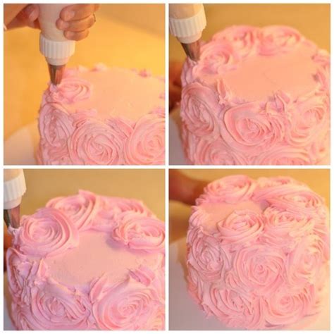 Rosette Cake With Buttercream Icing Rosette Cake Fondant Flower Cake