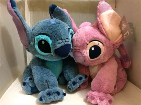 Stitch E Angel Pelúcia 40cm Extra Fofo Lilo Original Disney