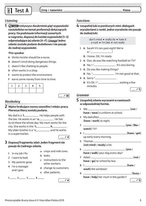 Brainy Kl Unit Test A Nxasjkml Unit Test A Imi I Nazwisko