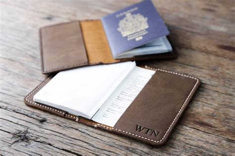 Personalized Leather Passport Cover Handmade