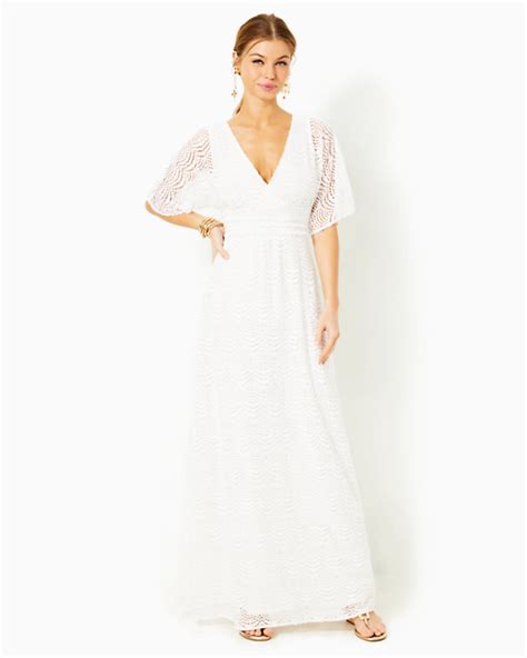 Lilly Pulitzer Parigi Lace Maxi Dress International Shipping