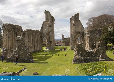 Glastonbury Abbey Ruins Editorial Photo | CartoonDealer.com #95209549