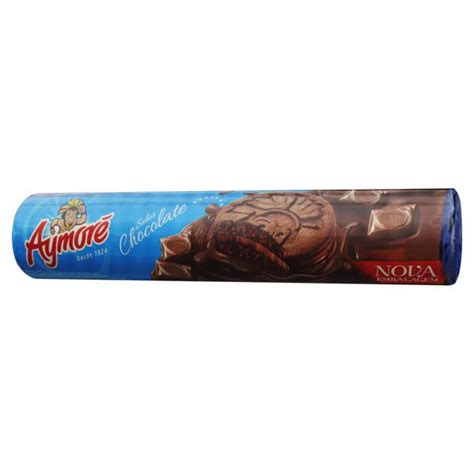 Biscoito Aymoré 120g Chocolate Recheio Chocolate Pacote Shimodinha