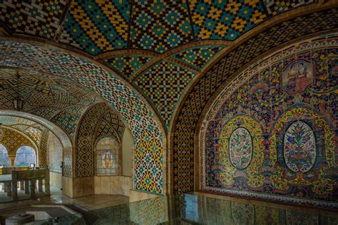 Close-ups of Persian Architecture: Golestan, and Ali Qapu palaces in ...