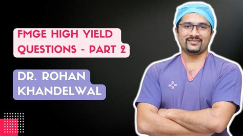 Fmge Surgery High Yield Mcq S Part Dr Rohan Khandelwal