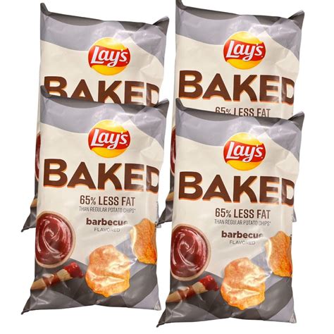 Lays Oven Baked Bbq Potato Crisps 6 25 Oz Pack Of 4