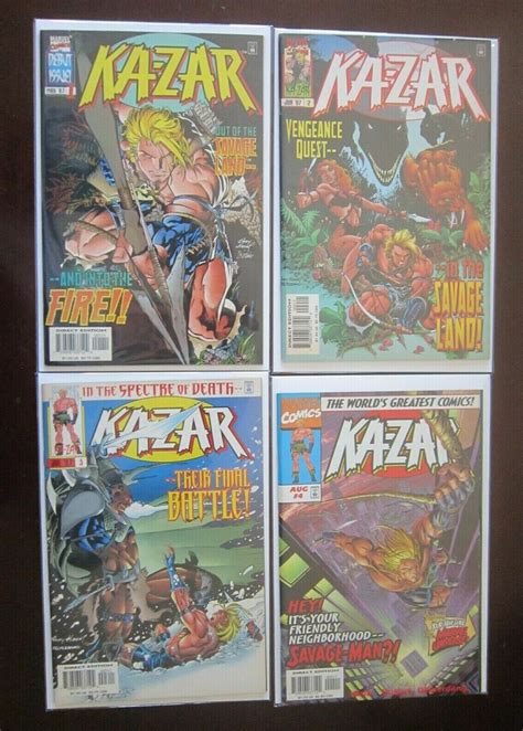 Ka Zar Comic Set To All Different Books Rd Series Vg