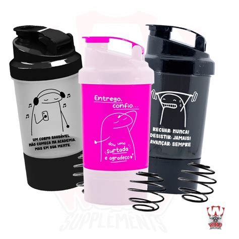 Coqueteleira Shakeira Academia Dupla 400ML Flork Mola