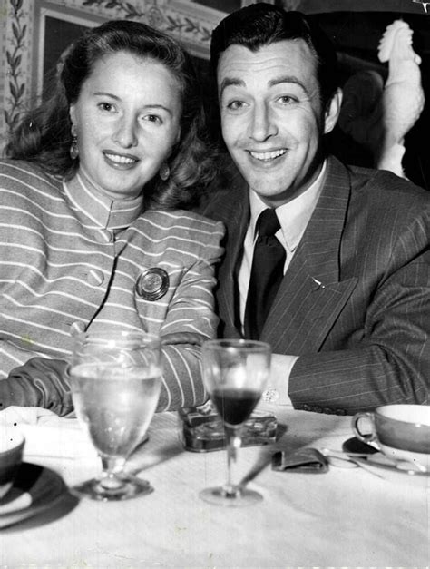 Robert Taylor And His Wife Barbara Stanwyck At Chanteclair Restaurant