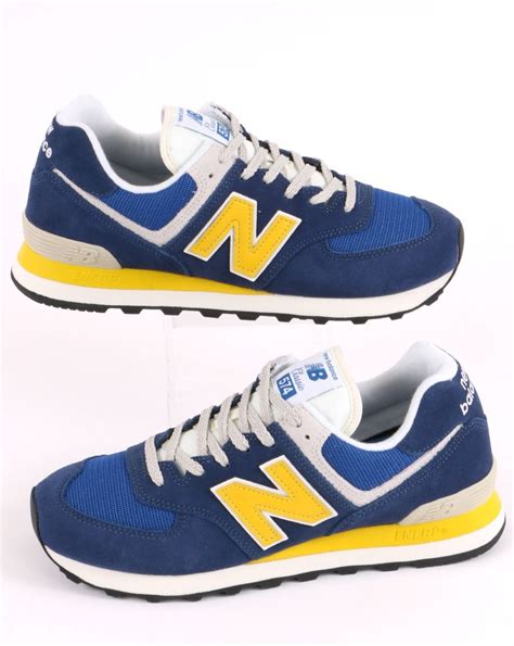 New Balance 574 Trainer Blue Yellow 80s Casual Classics