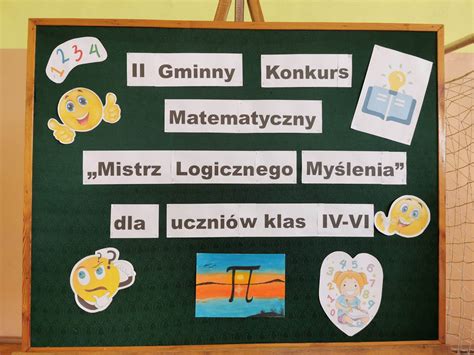 II Gminny Konkurs Matematyczny MISTRZ LOGICZNEGO MYŚLENIA KLAS IV VI