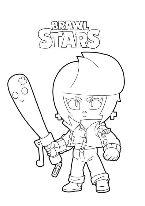 Kleurplaat Brawl Stars Spike Skin