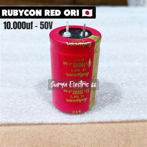 Kapasitor Elco Uf Volt Rubycon Asli Japan Isi Full Original