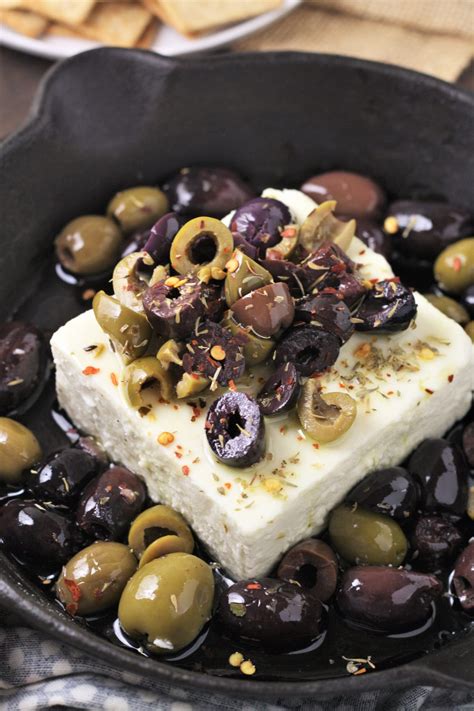 Mediterranean Baked Feta With Olives The Tasty Bite