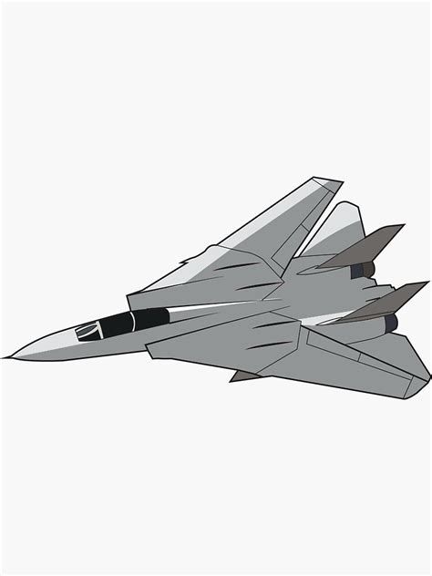 F14 Jet Fighter Illustration Sticker For Sale By Wisnubayuaji Redbubble