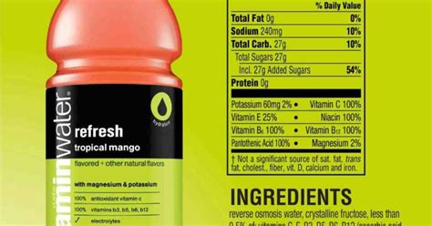 Tropical Mango Vitamin Water Refresh And Boost Your Health