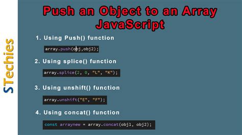 Javascript Array Push Method By Example Javascript Array Methods Hot