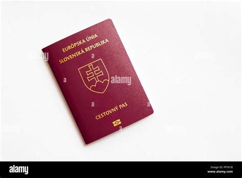 Slovak Passport On White Background Stock Photo Alamy