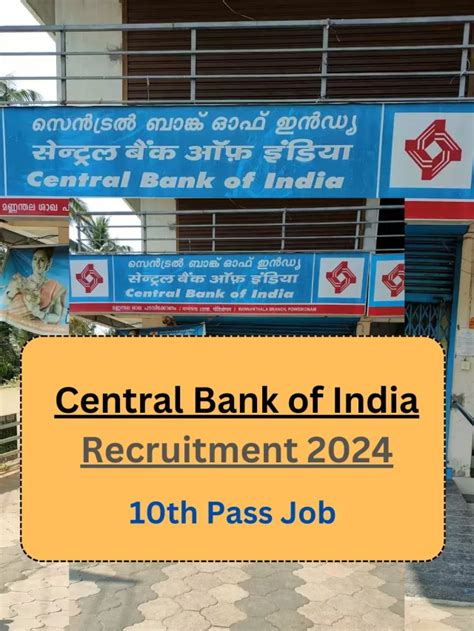 Central Bank Of India Recruitment 2024 Apply Online For Safai