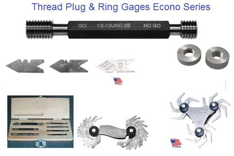 Thread Plug Gages Ring Thread Gages Go No Go Economy Sets