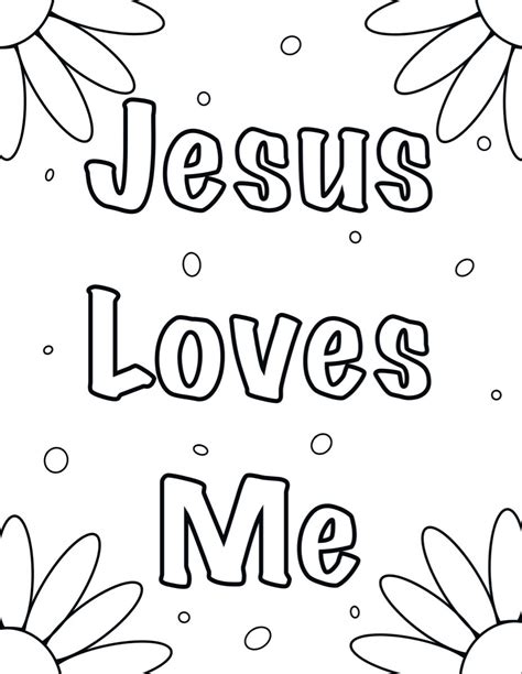 Jesus Love Me” Christian Easter Sunday School Coloring Page Sheet