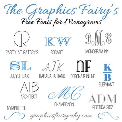 10 Printable Free Monogram Fonts Images Free Printable Monograms Images