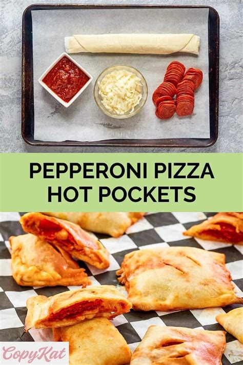 Easy Pepperoni Pizza Hot Pockets Recipe CopyKat Recipes Recipe Hot Pocket Recipes Copykat