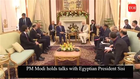 Pm Modi Holds Talks With Egyptian President Sisi