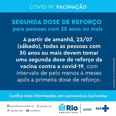 Cariocas De Anos Ou Mais Podem Tomar A Dose Da Vacina Da Covid A