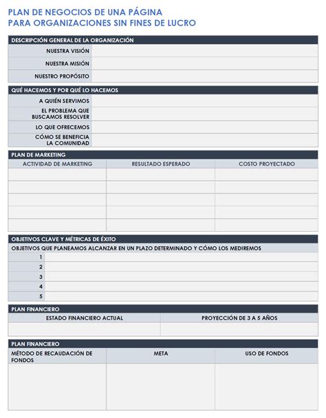 Plantillas Gratuitas De Plan De Negocios En Pdf Smartsheet