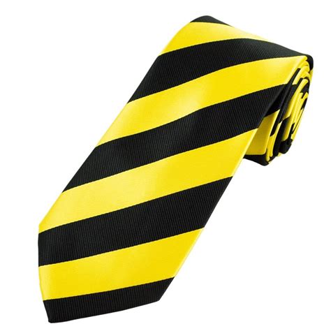 Yellow Black Repp Striped Men S Tie From Ties Planet UK