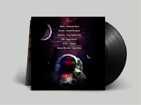 Vinyl Album Cover "Best Of Space Disco" Back Design by Ivan Milanovski