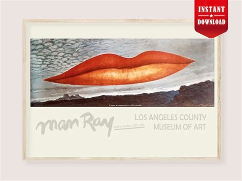 Man Ray Poster Lips Art Print Digital Retro Man Ray Lips Etsy