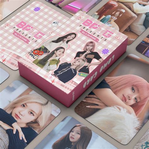 55pcsset Black Pink Lomo Cards Black Pink Photocards Lisa Jisoo Rose Jennie Born Pink Lomo