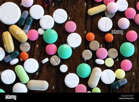 Multicolored Tablets Of Different Shapes And Sizes Stock Photo Alamy