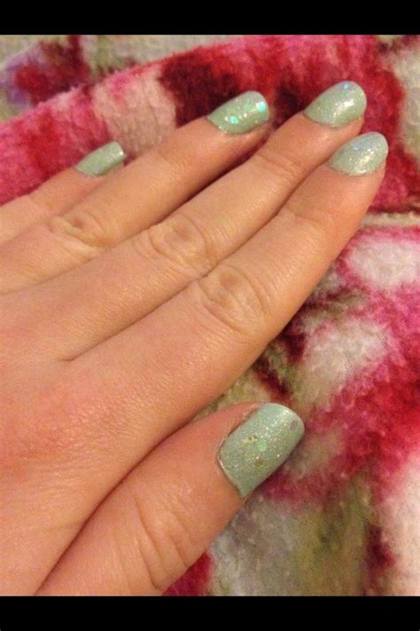 Mint Green Glitter Green Glitter Nail Designs Mint Green