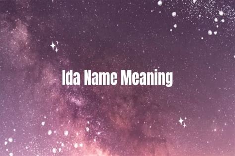 Ida Name Meaning - Islam Mentor